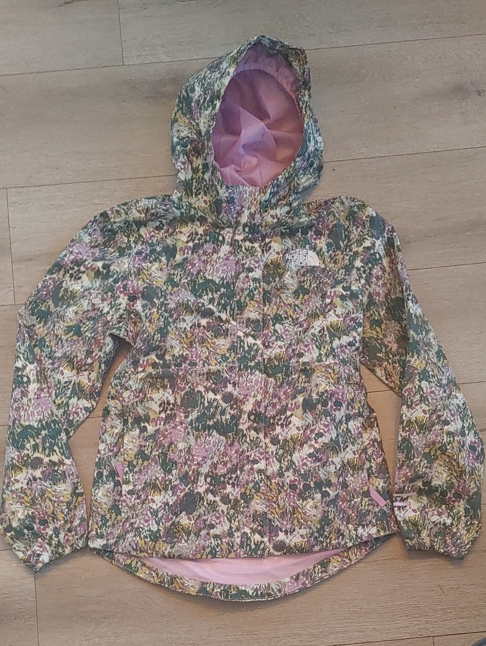 The North Face Kids l Size 14-16 Floral Hooded Rain Coat